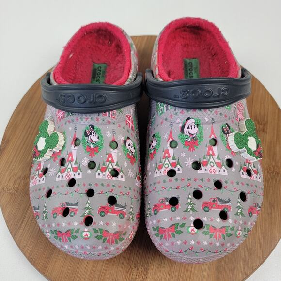 Disney Christmas Holiday 2019 Mickey Dual Comfort Crocs Unisex Size M7/W9 - Picture 1 of 10